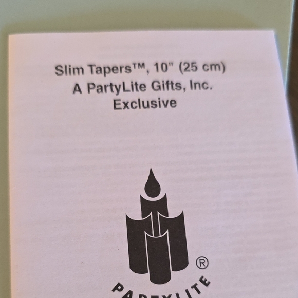 PartyLite Ivory 10" Slim Taper Candles Set 6. NEW - Picture 2 of 5